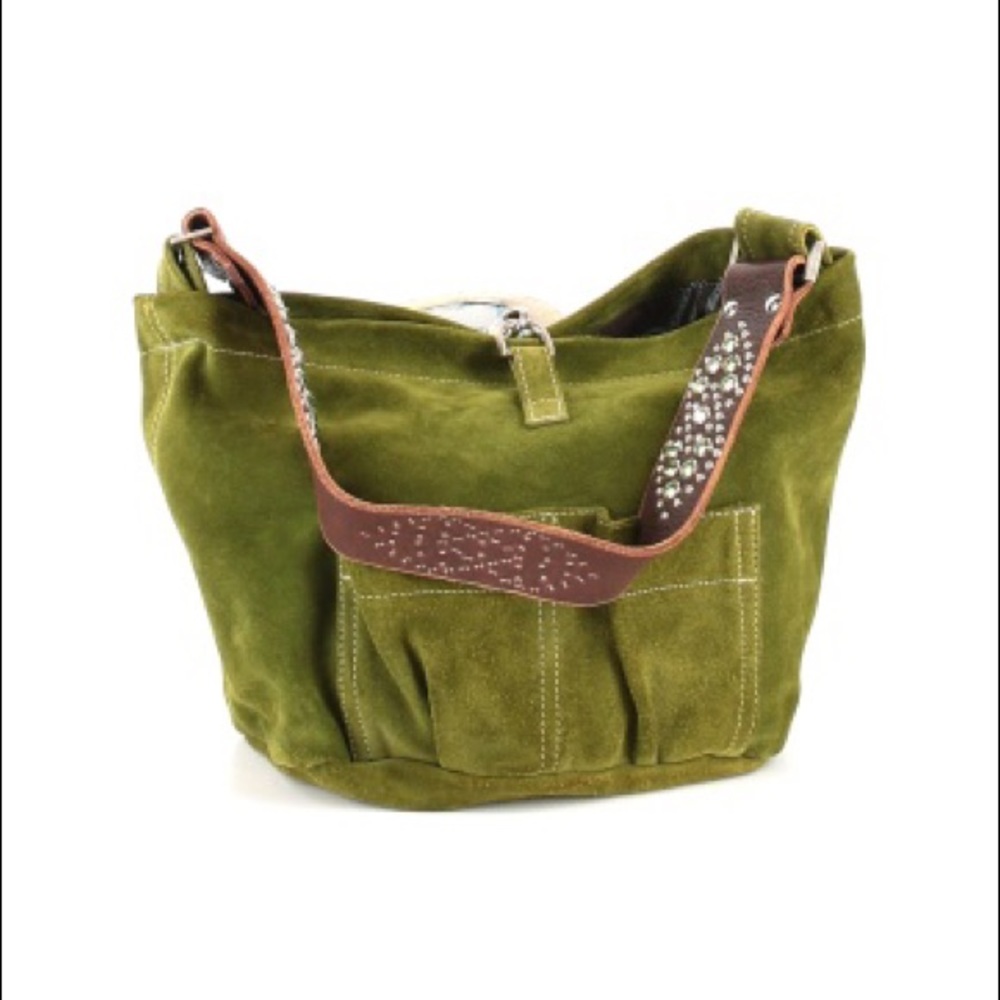 Green suede tylie Malibu purse